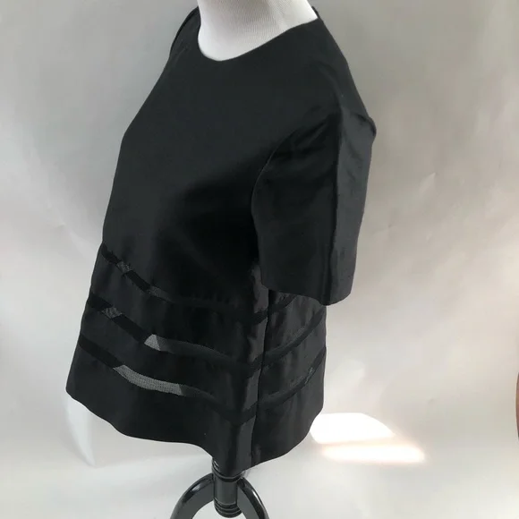 16- Cynthia Rowley black silk blend top size 2 - Picture 2 of 5